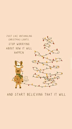 a christmas tree with lights on it and the words, just like untangling christmas lights stop worrying about how it will impact
