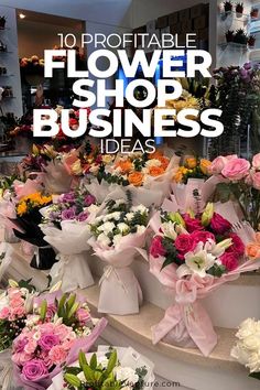 flower shop business ideas with flowers on display
