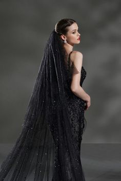 Beautiful black wedding gown for the daring bride. From form-flattering mermaid silhouettes to lavish ball gowns, the Alta Moda Collection embodies true bridal luxury and couture craftsmanship.The Alta Moda Collection focuses on creating looks for iconic brides who are truly fearless and want to make a unforgettable impact on their day. Gown additions include matching jacket JA10, and matching train (both sold separately) Mermaid Silhouette, Black Wedding Gowns, Black Wedding, Design Development, Bridal Collection, Star Fashion, Wedding Gowns, Wedding Dresses, Couture