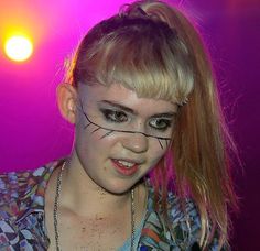 Grimes/Claire Boucher Grimes Halfaxa, Grimes Teeth, Grimes Eyeliner, Grimes Mask, Grimes Brown Hair, Grimes Before And After, Grimes New Face, Grimes Facelift, Grimes Claire