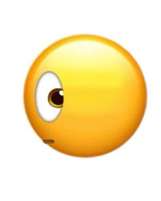 an animated yellow smiley face with big eyes