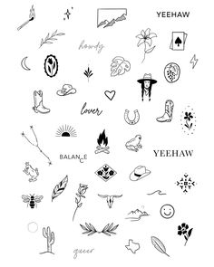 an image of various tattoos on a white background
