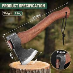 Freelander 13.5'' Hatchet,Camping Axes and Chopping Hatchet with Walnut Handle,Hand Forged Carbon Steel Bushcraft Axe with Sheath for Outdoor Camping Wood Best Hatchet For Camping, Camping Axes, Freelander 13.5u201d Hatchet, Hatchet Camping, Hatchet With Sheath, Hatchet Design, Camping Hatchet With Wood Shaft, Perfect Handle Hatchet, Craftsman Camping Hatchet