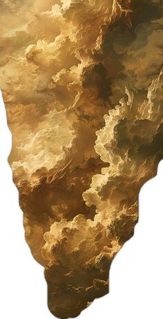 an abstract image of clouds in the shape of a head