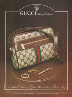 Vintage Gucci Bag Fashion Ads from 1980 September Issue of Vogue Magazine