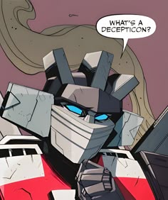 a comic strip with an image of a robot from the animated movie, what's a deceptction?