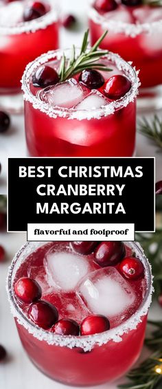 Image for Best Christmas Cranberry Margarita