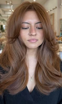 Loght Auburn Hair, Toasted Brown Hair, Honey Brow Hair, Light Redish Brown Hair, Cinnamon Colored Hair, Copper Glaze Hair, Light Brown And Copper Hair, Copper Ginger Brown Hair, Light Auburn Copper Hair
