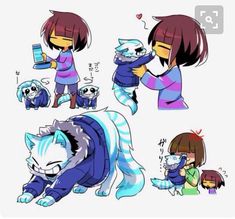 an anime character is taking pictures with her cell phone while another person looks at the camera