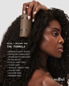 You’ve been taking care of your hair from the inside. Now we’ve got the outside covered, too.⁠👇 ⁠ Meet our new Detox + Restore Duo: Developed by physicians and hair loss experts to restore hair health.⁠ ⁠ Gentle exfoliation, deep hydration, and real science in every wash!⁠ ⁠ Available NOW wellbel.com Hair Product Ad, Hair Content Ideas, Hair Glow Up, Hair Care Content Ideas, Hair Care Photography, Hair Products Photoshoot, Haircare Content Ideas, Hair Care Products Photography, Hair Care Photoshoot