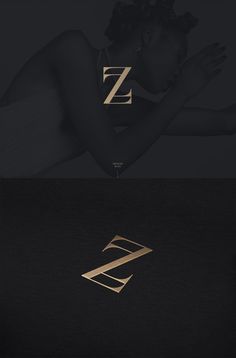 the letter z is made out of gold foil