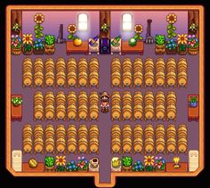 an old - school computer game with lots of plants