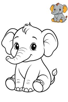 an elephant sitting next to a small elephant