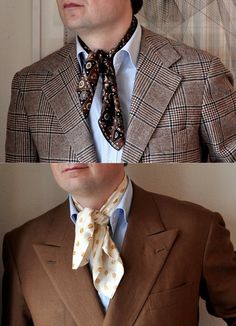 The neckerchief is too flamboyant for many men. They cannot identify with it. Others, like myself, are drawn to it. Taste differs. If you are a neckerchief man, these two species, bespoke from hand… Neckerchief Formal, Neckerchief Tie, Neckerchief Suit, Neckerchief Outfit, Silk Scarf Tie Men, Men’s Neckerchief, Men Neckerchief, Silk Neck Scarf Men, Silk Neckerchief Men