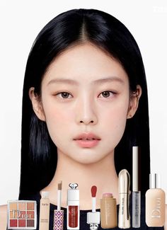 Face No Makeup, Jennie Make Up, Makeup Face, Face Without Makeup, Makeup Girl, Normal Makeup, Face Template, Kitty Drawing, Beauty Products Drugstore