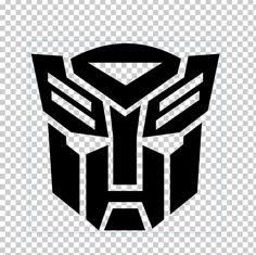 a black and white transformer logo on a transparent background png clipartion