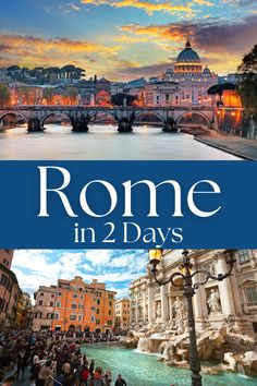 the cover of rome in 2 days, with an image of a river and buildings