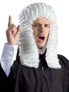 Enigma Wigs Men's Judge Wig, White, One Size Best Halloween Costumes & Dresses USA British Judge Wig, Sheep Wearing Judge's Wig, Diy Judge Wig, Judge Costumes, Judge Wig Drawing, Judges Costume, Judge Wig Png, Judge White Wig, Magistrate Wig
