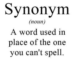 the words in an old book are written with black and white ink, which reads synonym