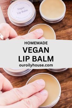 Easy, fun, and vegan-friendly, this wonderful vegan lip balm will become a firm favorite in your makeup bag! And the best bit is this recipe makes three tins. Perfect for gifts – or keep them to yourself! Diy Chapstick Recipe, All Natural Lip Balm Recipe, Easy Homemade Lip Balm, Diy Organic Lip Balm, Lip Butter Diy, Diy Vegan Lip Gloss, Diy Vegan Lip Balm, Chapstick Recipe, Vegan Lip Balm Recipe