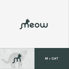 a cat logo for meow