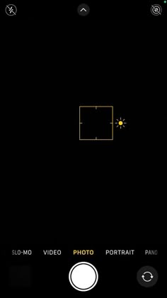 an iphone screen showing the camera's view and its settings, including two different buttons