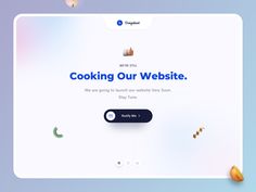 the website is designed to look like it has an image of food and drinks on it