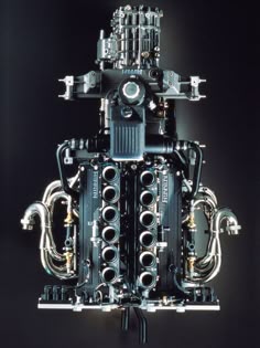 an image of a machine that is made out of metal pipes and other mechanical parts