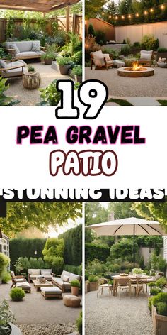 an outdoor patio with lots of seating and lights