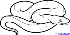 a black and white drawing of a snake with its head in the middle of it's body