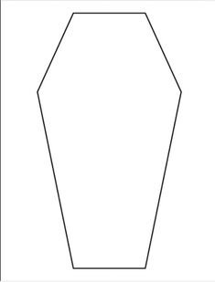 a black and white drawing of a hexagonal vase with no top on it