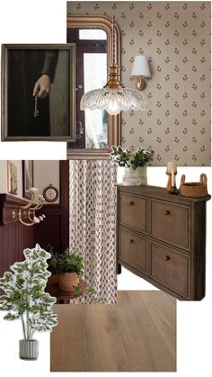 a collage of photos showing different types of decor