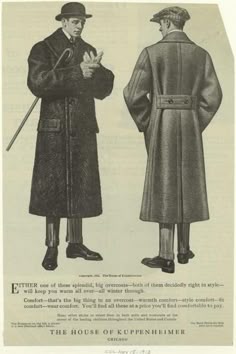 Victorian Inverness Coat, 1920s Mens Coats, 1920s Mens Overcoat, 1900s Overcoat, Edwardian Overcoat, Ulster Coat Men, 1910s Menswear, Edwardian Mens Coat, 1920s Trench Coat Men