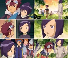 some anime characters are talking to each other