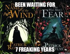 two books with different covers on them, one is titled the name of the wind