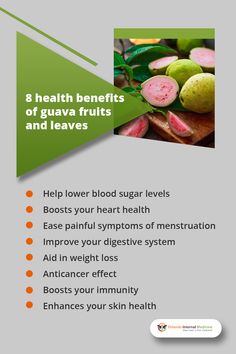 Guavas are tropical trees originating in Central America amazingly rich in antioxidants, vitamin C, potassium, and fiber. This remarkable nutrient content gives them many health benefits. What’s more, guava leaves are used as herbal tea and leaf extract as a supplement. #OIM #OrlandoInternalMedicine #Internist #Healthcare #FloridaHealthcare #HealthBenefitsofGuavafruit Guava Tea Benefits, Dried Guava Leaves Benefits, Guava Leaves Benefits, Guava Benefits Article, Guava Leaves Benefits Health, Guava Leaves Benefits Infographic, Guava Health Properties, Guava Leaf Tea Preparation, Guava Leaf Tea Health
