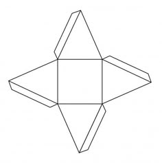 an origami star is shown in the shape of a pentagon, with one side facing