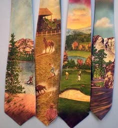 Cool Necktie, Fun Tie, Interesting Ties, Vintage Tie Collection Inspiration, Vintage Tie Designs, Tie With Photo, Vintage Ties, Colorful Vintage Tie Design, Ridiculous Ties