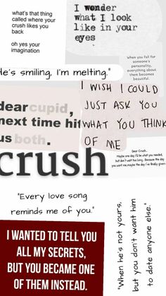 what i think about my crush Secret Crush Meaning, Cute Stuff To Make For Your Crush, Crush Means, Message To My Crush, Crush Related Quotes, Seeing Your Crush With Someone Else, How I See My Crush, Things To Write To Your Crush, Message For Crush