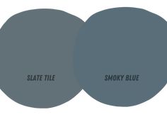 two gray circles with the words state title and smoky blue in black on each one