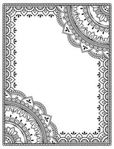 a black and white paisley border with an empty space in the middle