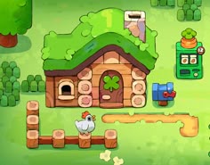an image of a game with animals and houses