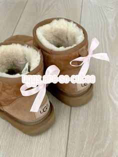#whisper Cute Uggs, Uggs With Bows, Ugg Mini, Shoe Inspo, 13th Birthday, Cutest Thing Ever, Diy Bow, Cute Shoes, Winter
