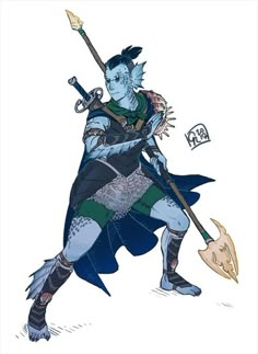 Male, Merfolk, Fighter, Ranger Triton Barbarian, Male Triton 5e, Triton Barbarian Dnd, Dnd Triton Fighter, Triton Art Dnd, Merfolk Armor, Triton Rogue Dnd, Triton Male Dnd, Triton Race Dnd