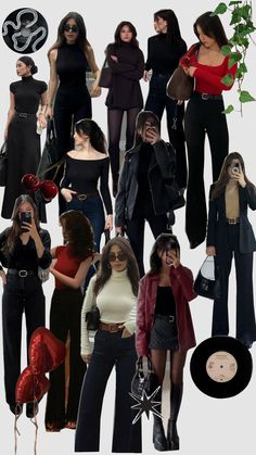 Velvet Dress Outfits, Sassy Girl Outfits, Mid Contrast Outfits, 90s Femme Fatale, Maneater Style, Dark Feminine Clothing Style, Soft Dramatic Body Type Outfits, All Black Dressy Casual Outfits, Femme Fatale Wardrobe