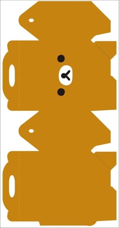 an image of a paper cut out of a teddy bear's head and tail