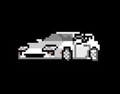 the pixel car is white and black in color