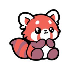 Red Panda Clip Art, Red Panda With Doodles, Adorable Red Panda Drawing, Cute Red Panda Drawing, Kawaii Red Panda Drawing, Red Panda Doodle, Red Panda Art, Red Panda Kawaii, Red Panda Drawing