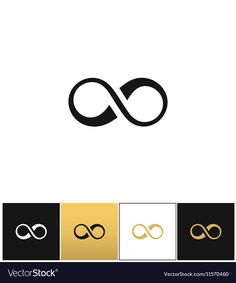 an infinite sign is shown in four different colors
