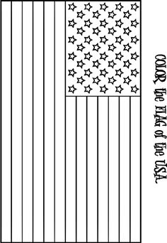 an american flag coloring page with the words proud to america and stars in black ink